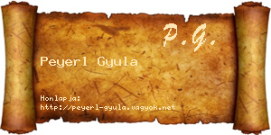 Peyerl Gyula névjegykártya